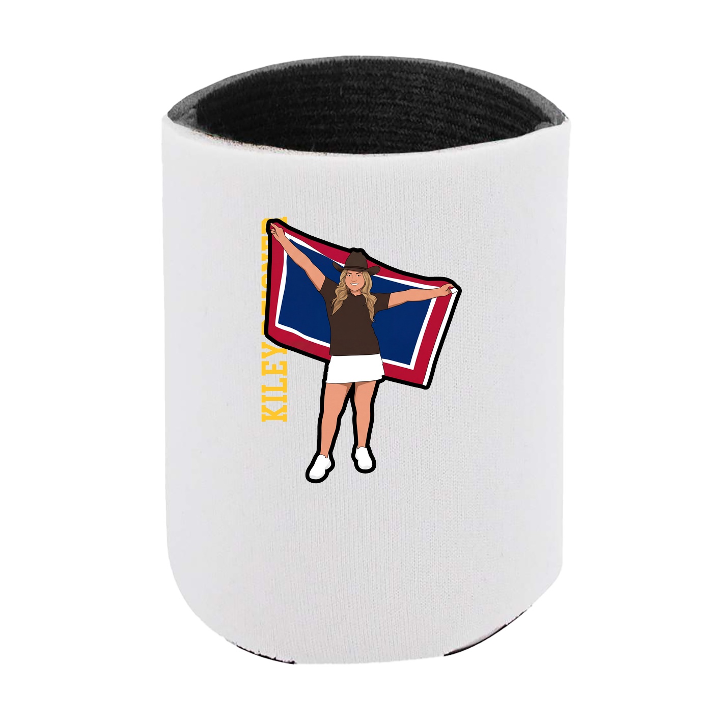 Can Holder — Name Vertical in White