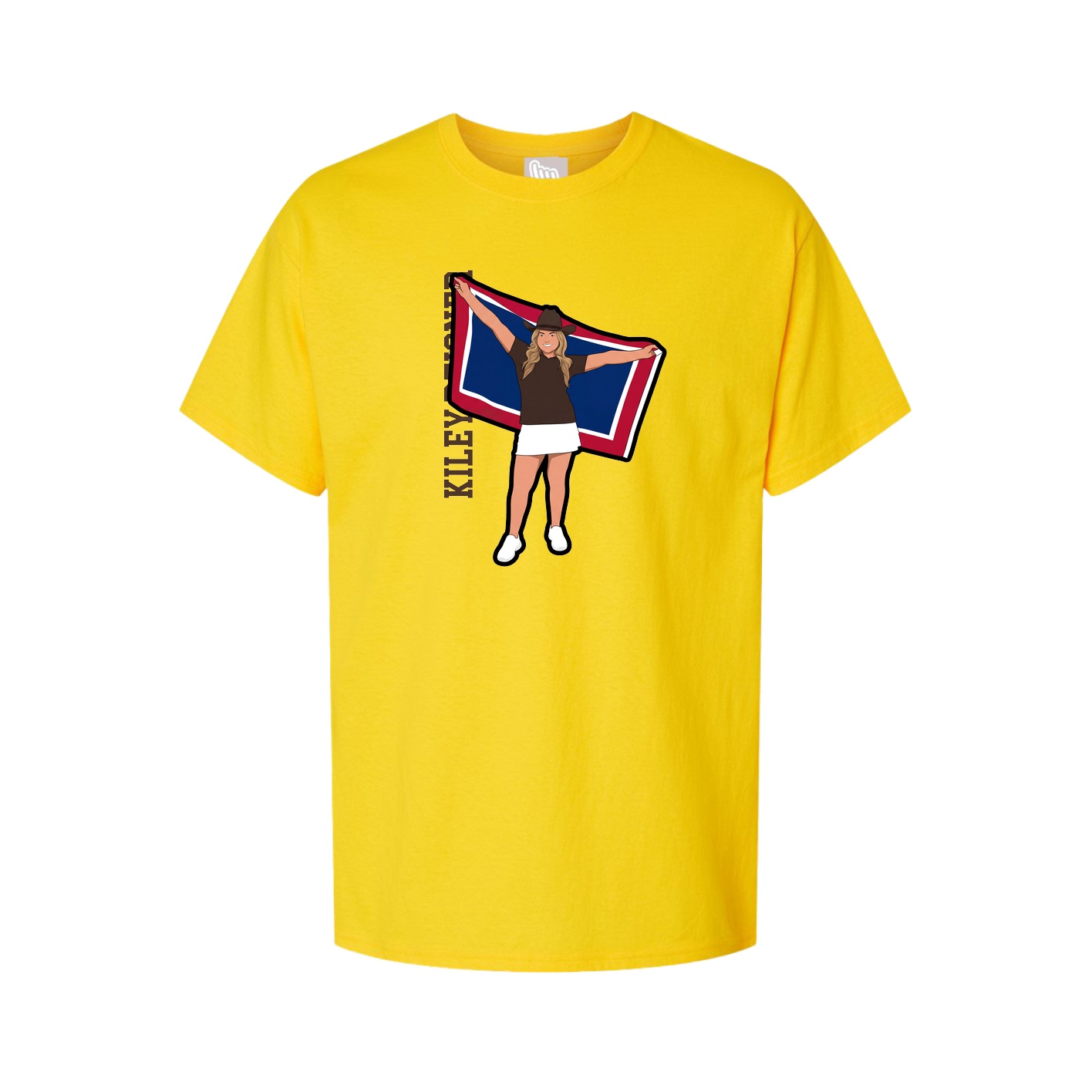 Tee — Name Vertical in Gold