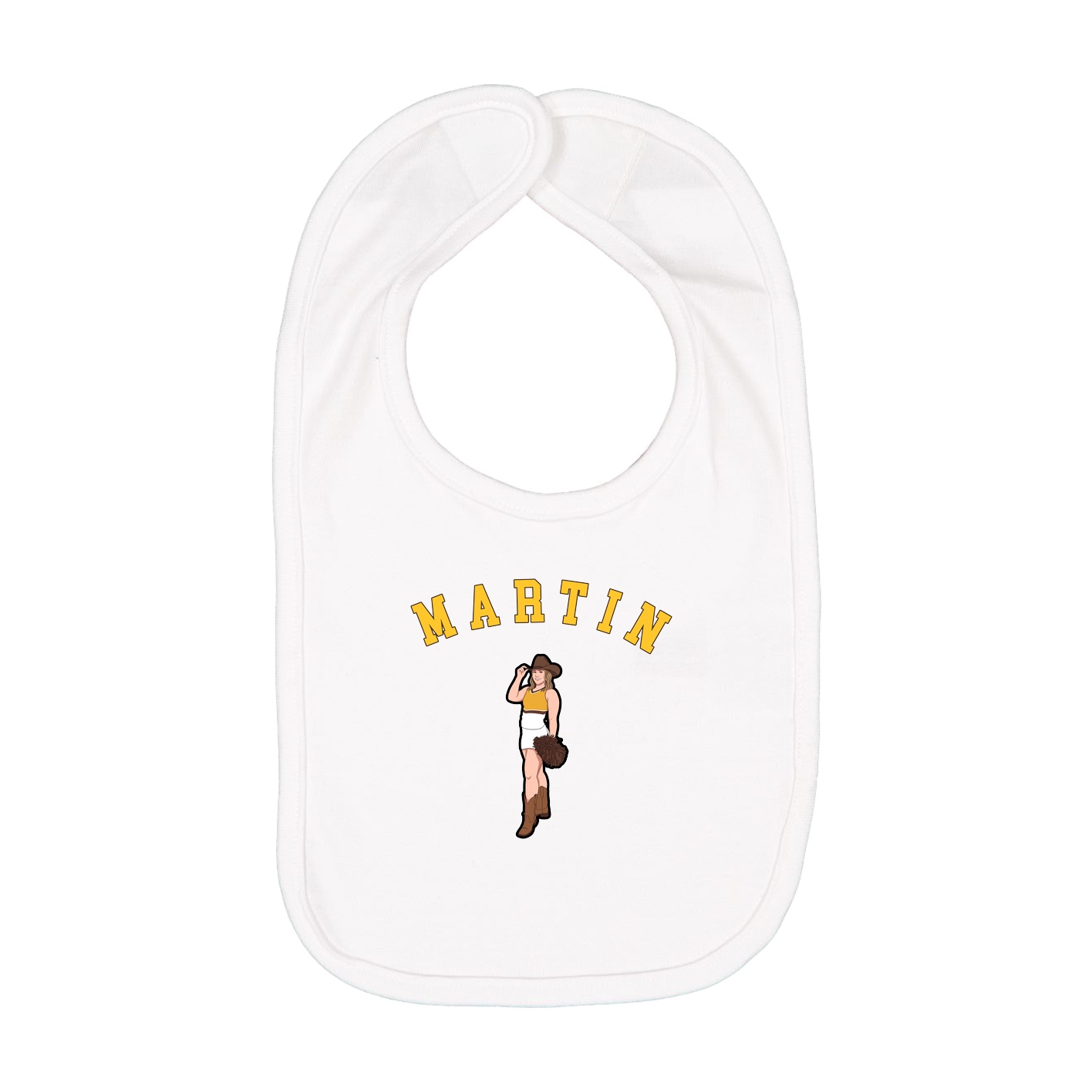 Infant Bib — Shirsey Arch in White