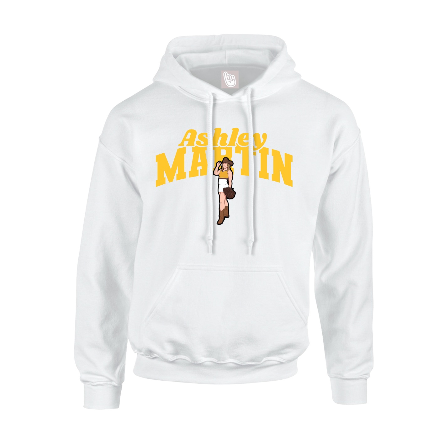 Hoodie — Signature Arch in White