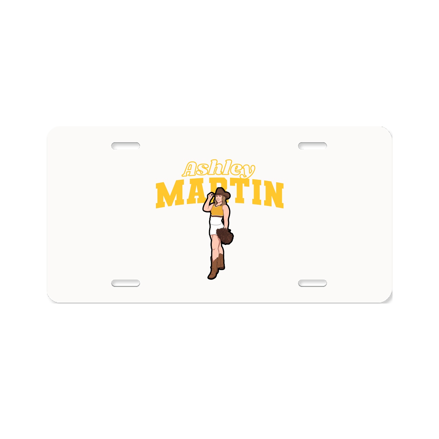 License Plate — Name Arch in Classic