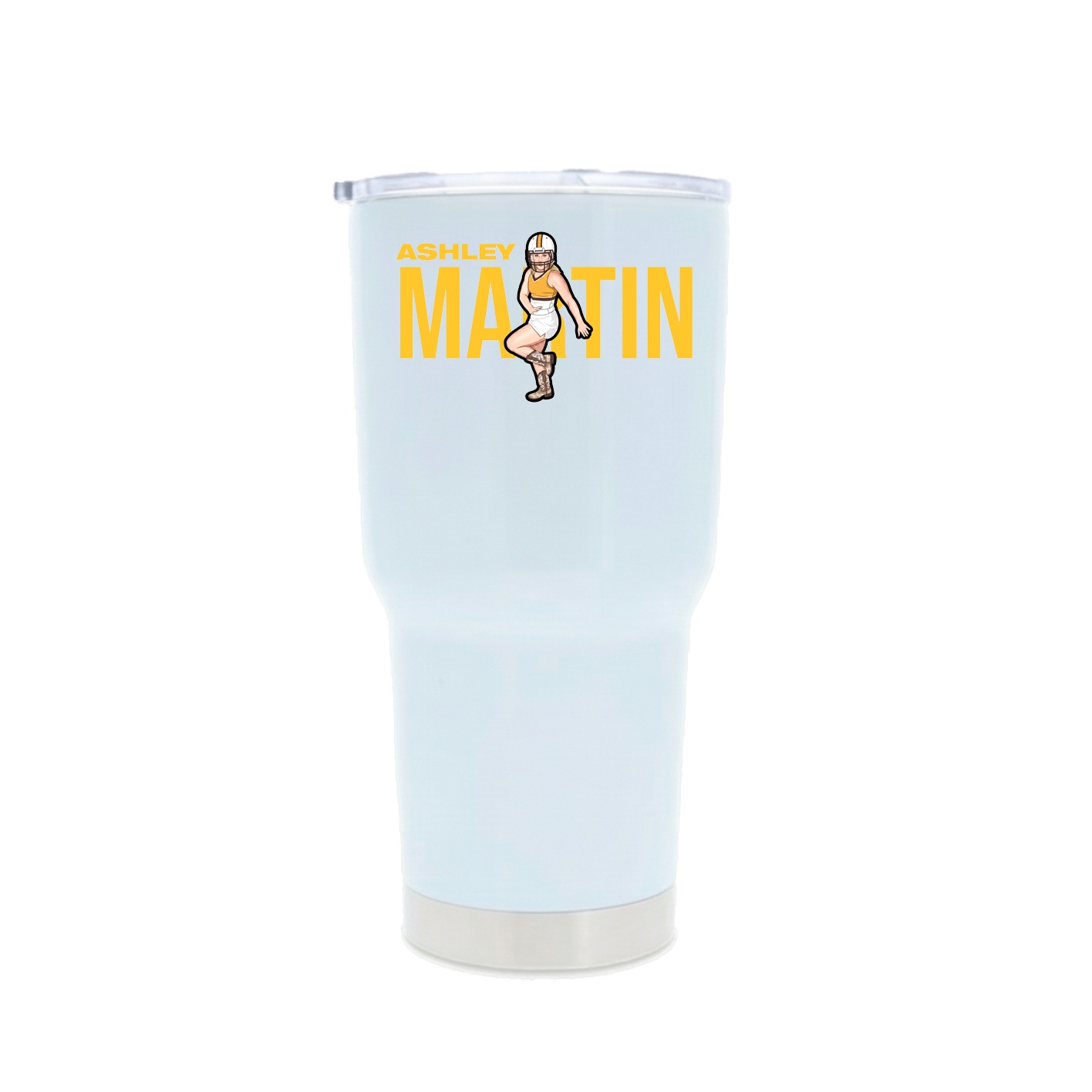 30oz Stainless Steel Tumbler — Player Name in White