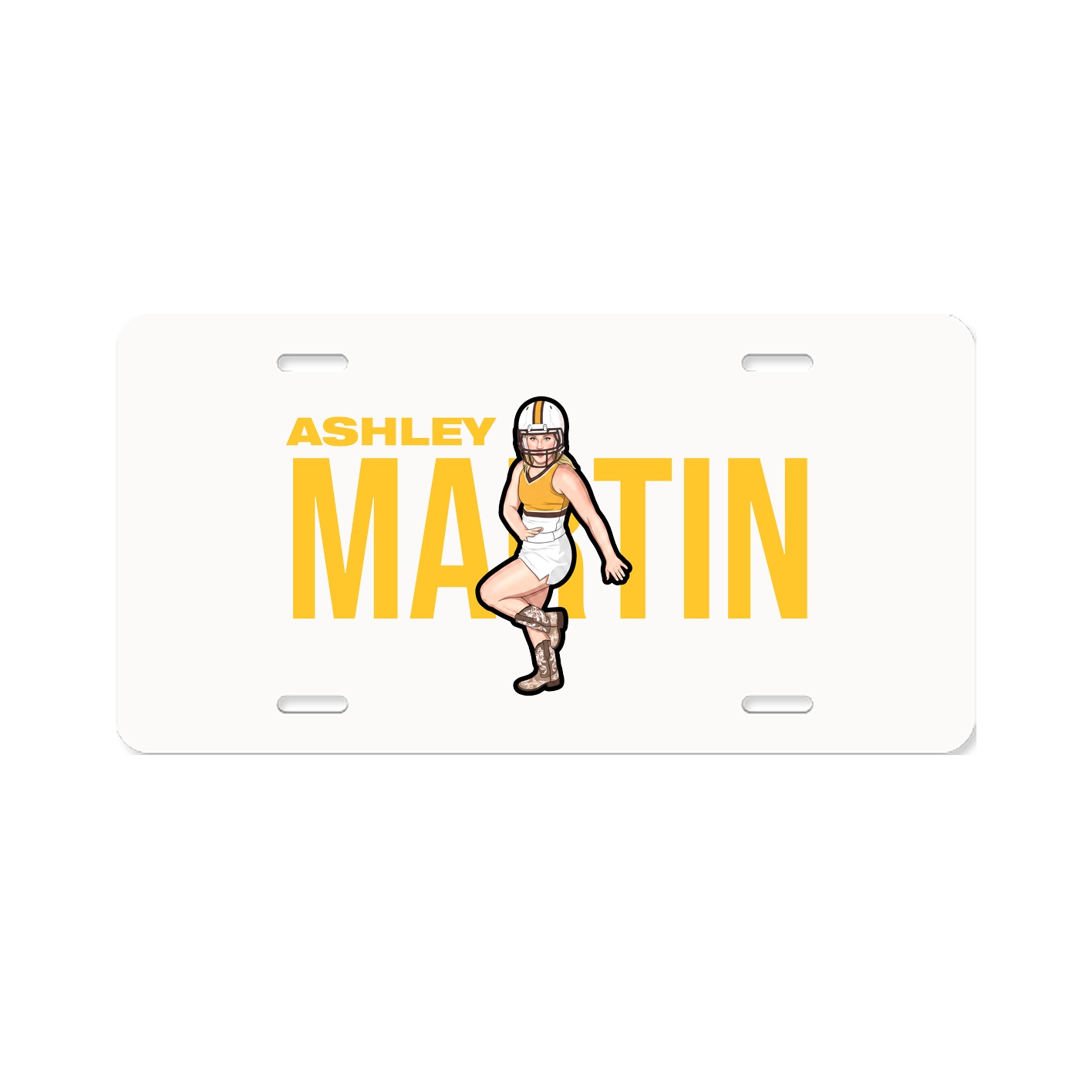 License Plate — Player Name in Classic