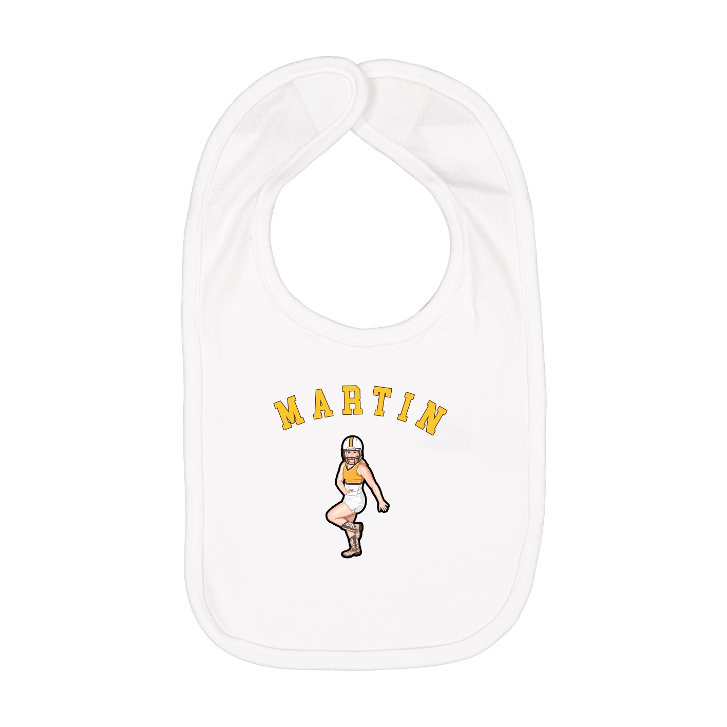 Infant Bib — Shirsey Arch in White