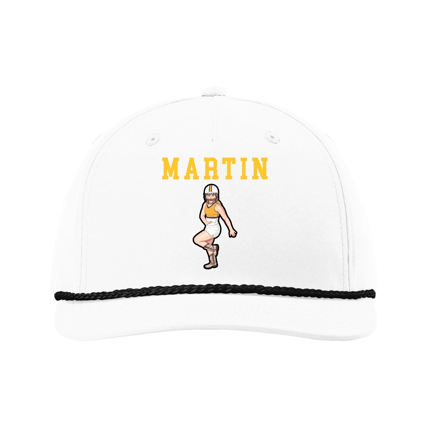 Five-Panel Classic Rope Cap — Shirsey in White