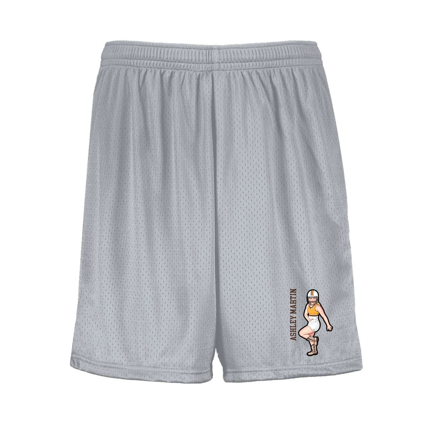 Shorts — Name Vertical in Silver
