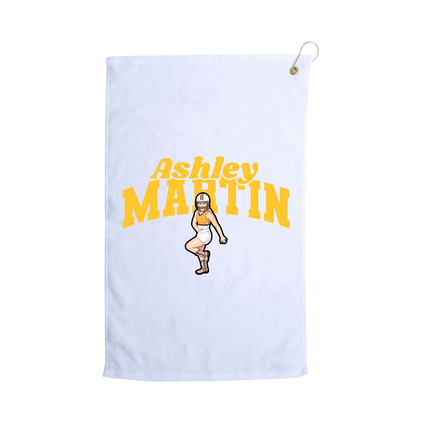Golf Towel — Signature Arch in White