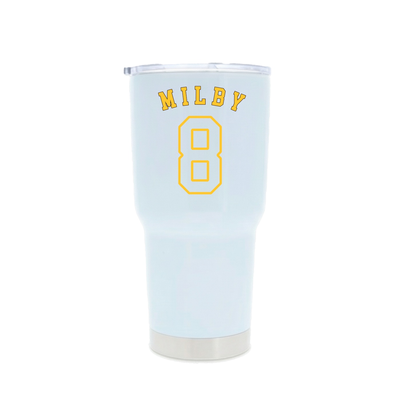 30oz Stainless Steel Tumbler — Shirsey Arch in White