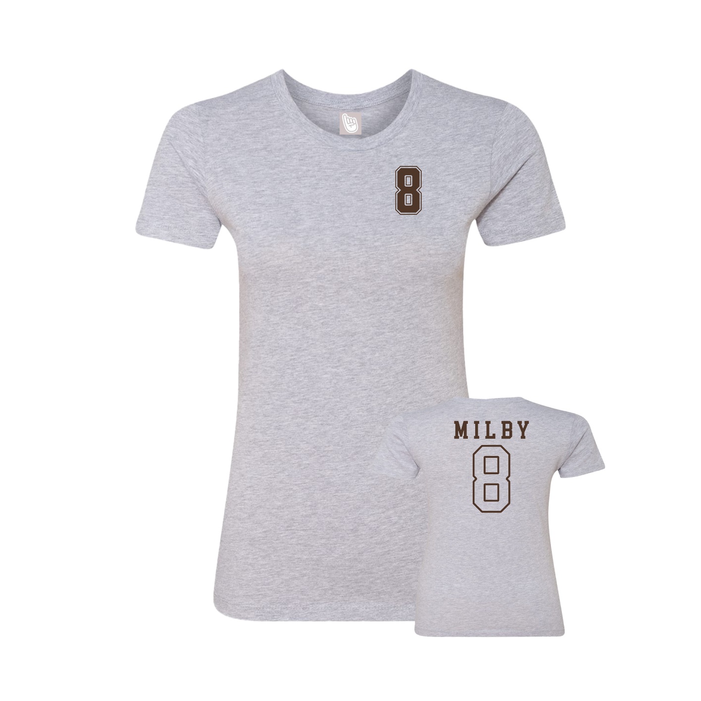 Womens Tee — Chest Back in Grey