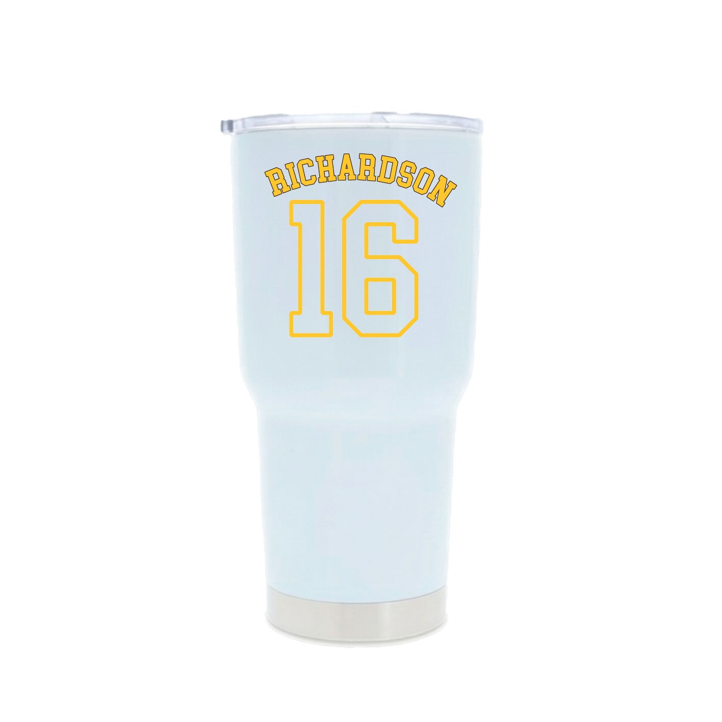 30oz Stainless Steel Tumbler — Shirsey Arch in White