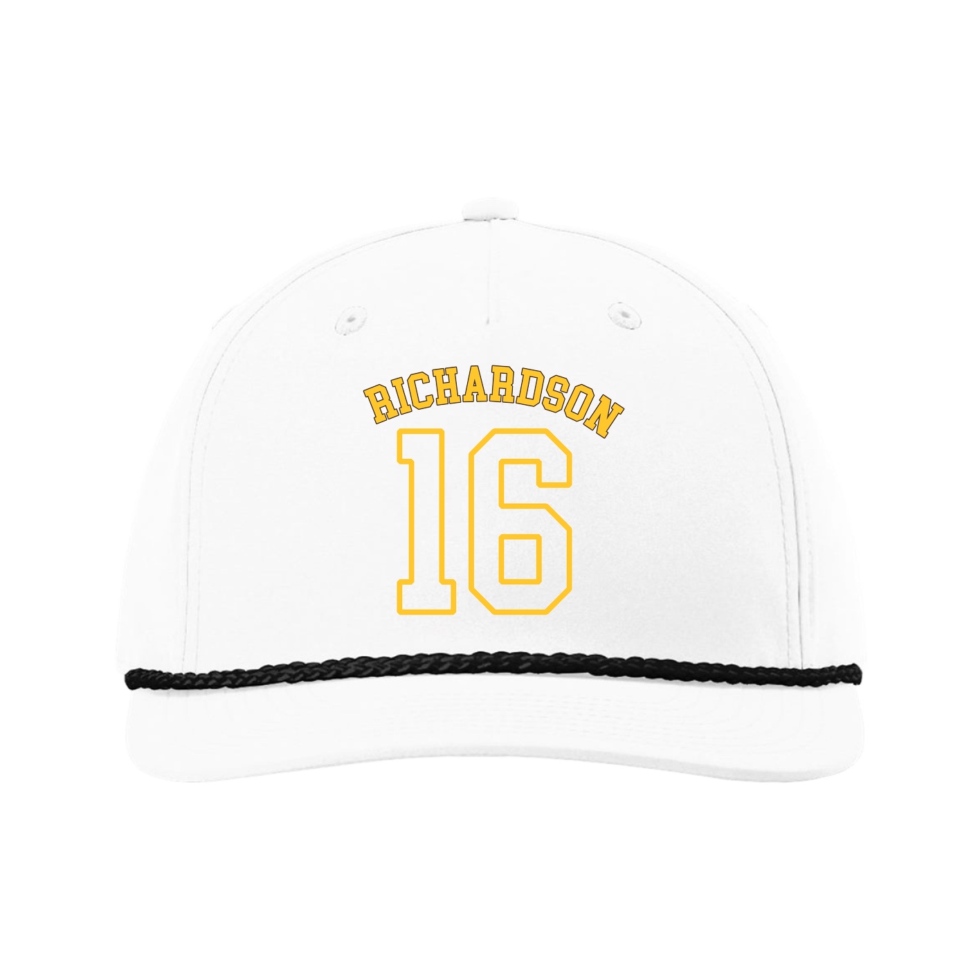 Five-Panel Classic Rope Cap — Shirsey Arch in White