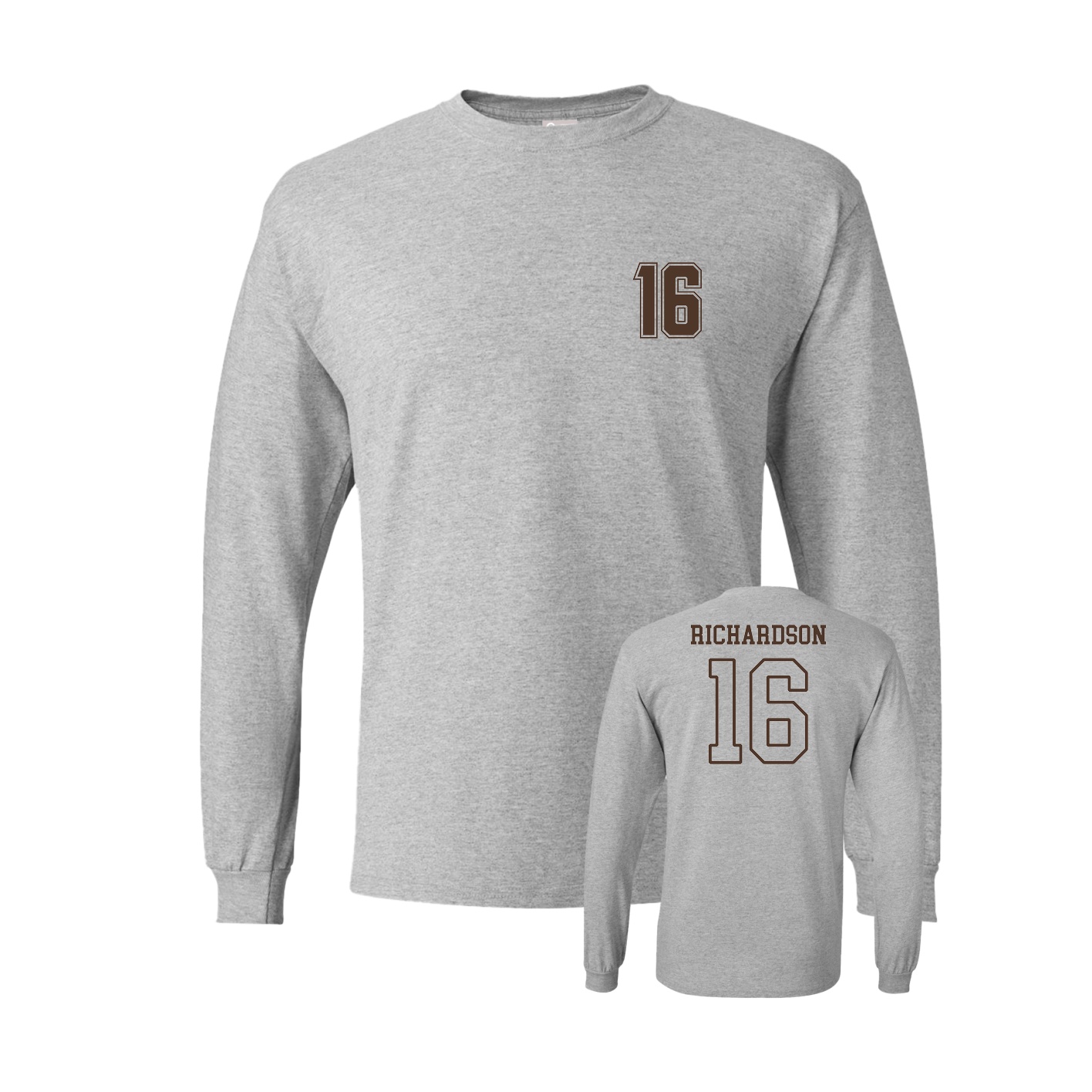 Long Sleeve Tee — Chest Back in Grey