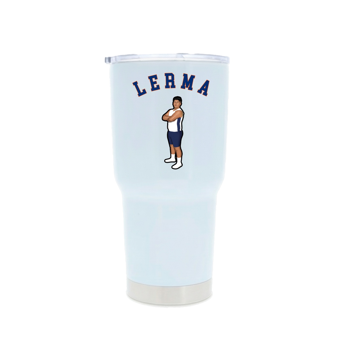 30oz Stainless Steel Tumbler — Shirsey Arch in White