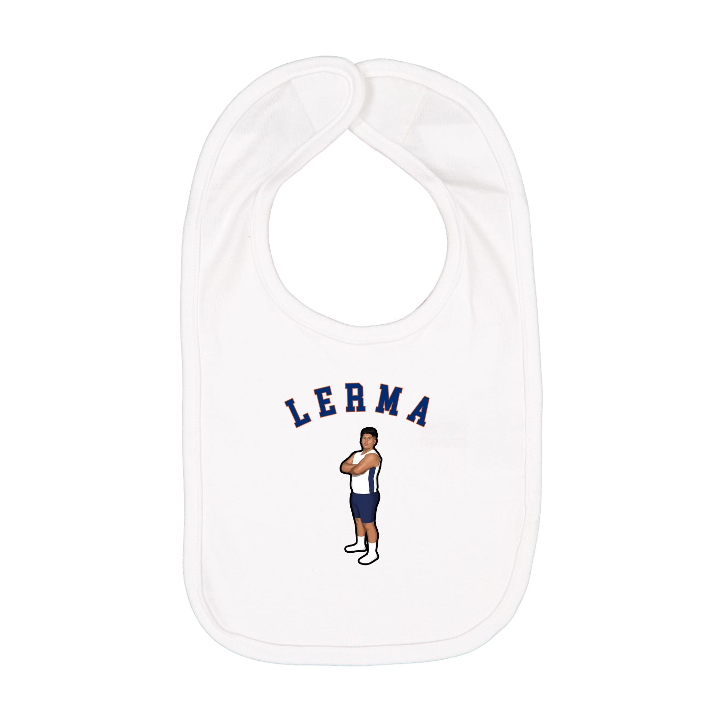Infant Bib — Shirsey Arch in White
