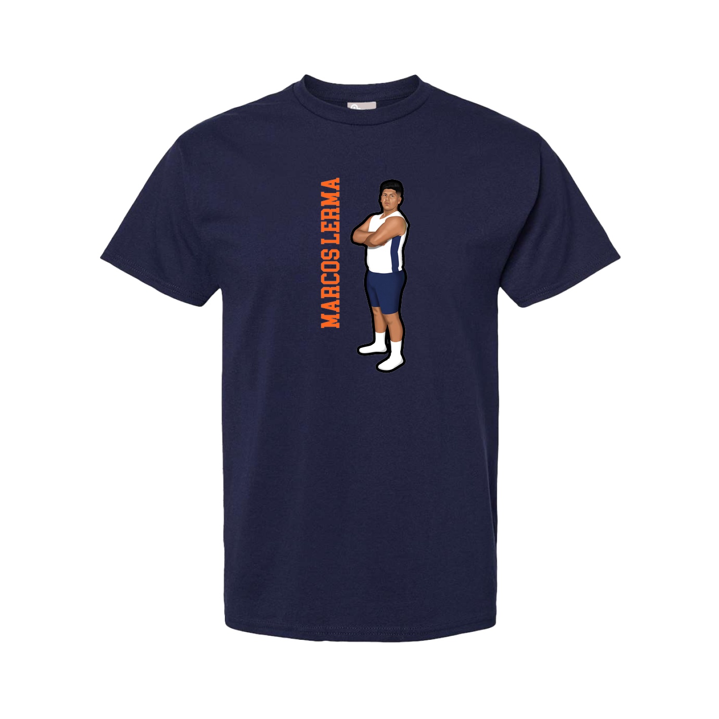 Youth Tee — Name Vertical in Navy