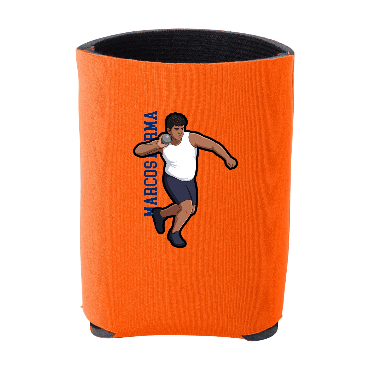 Can Holder — Name Vertical in Orange