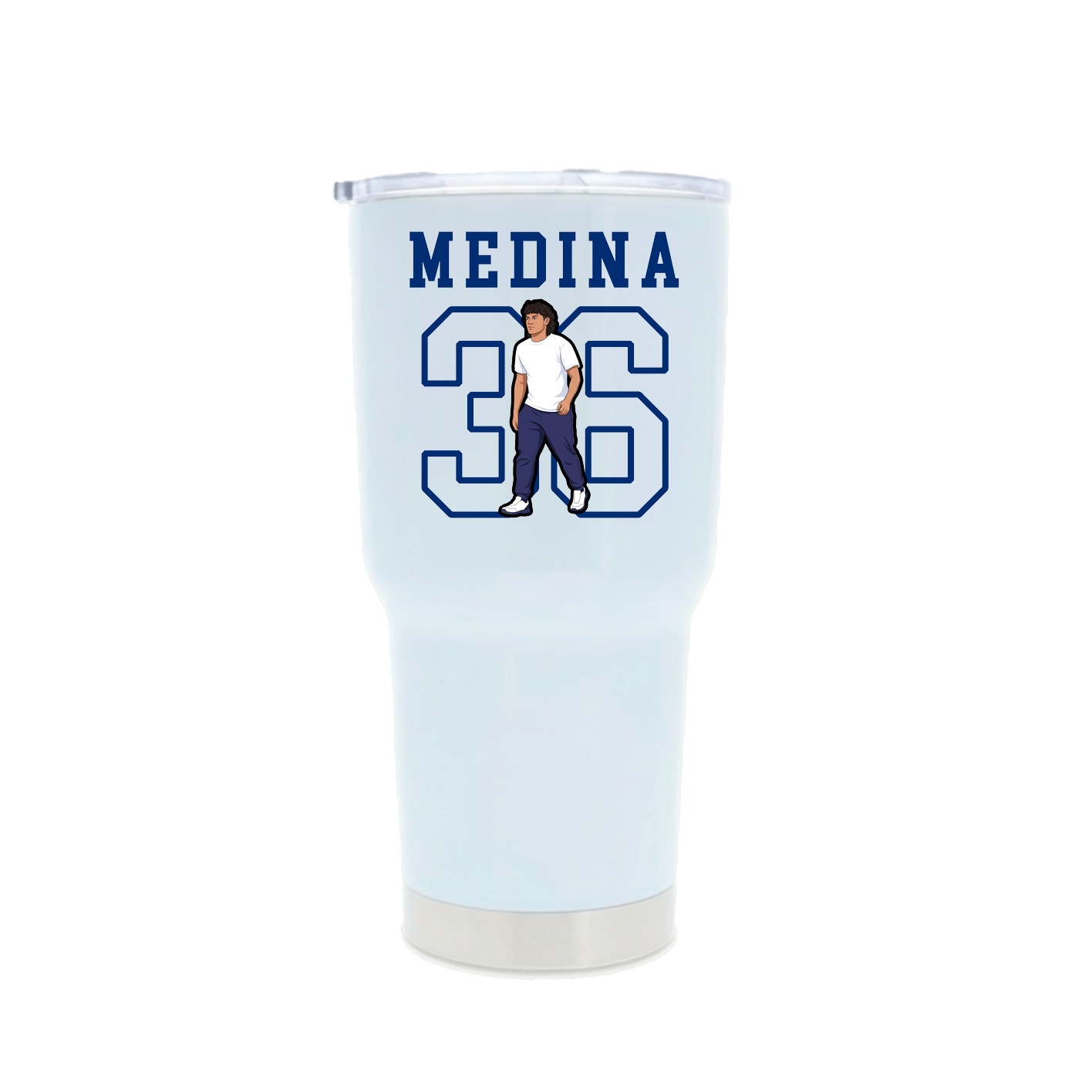 30oz Stainless Steel Tumbler — Shirsey in White