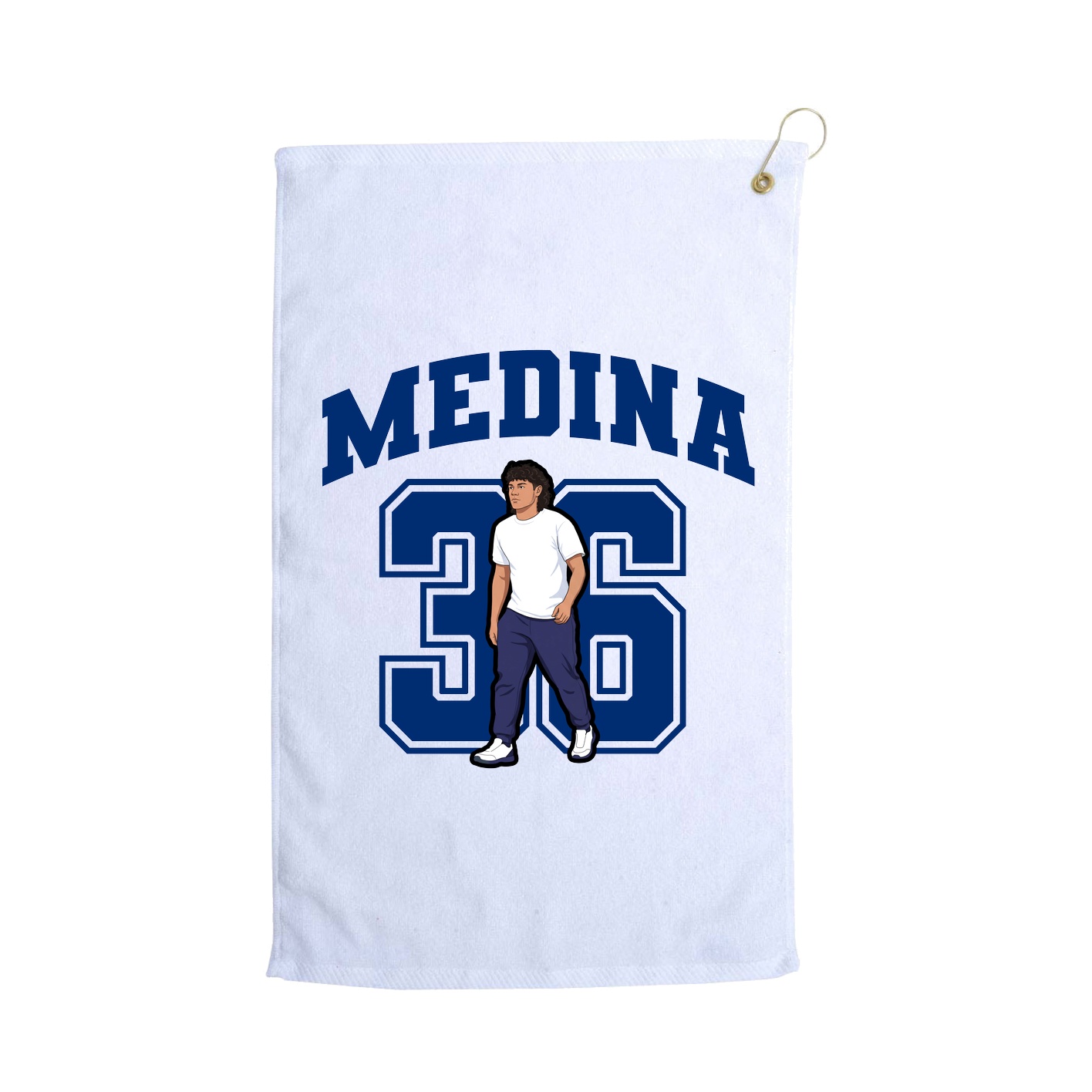 Golf Towel — Number in White