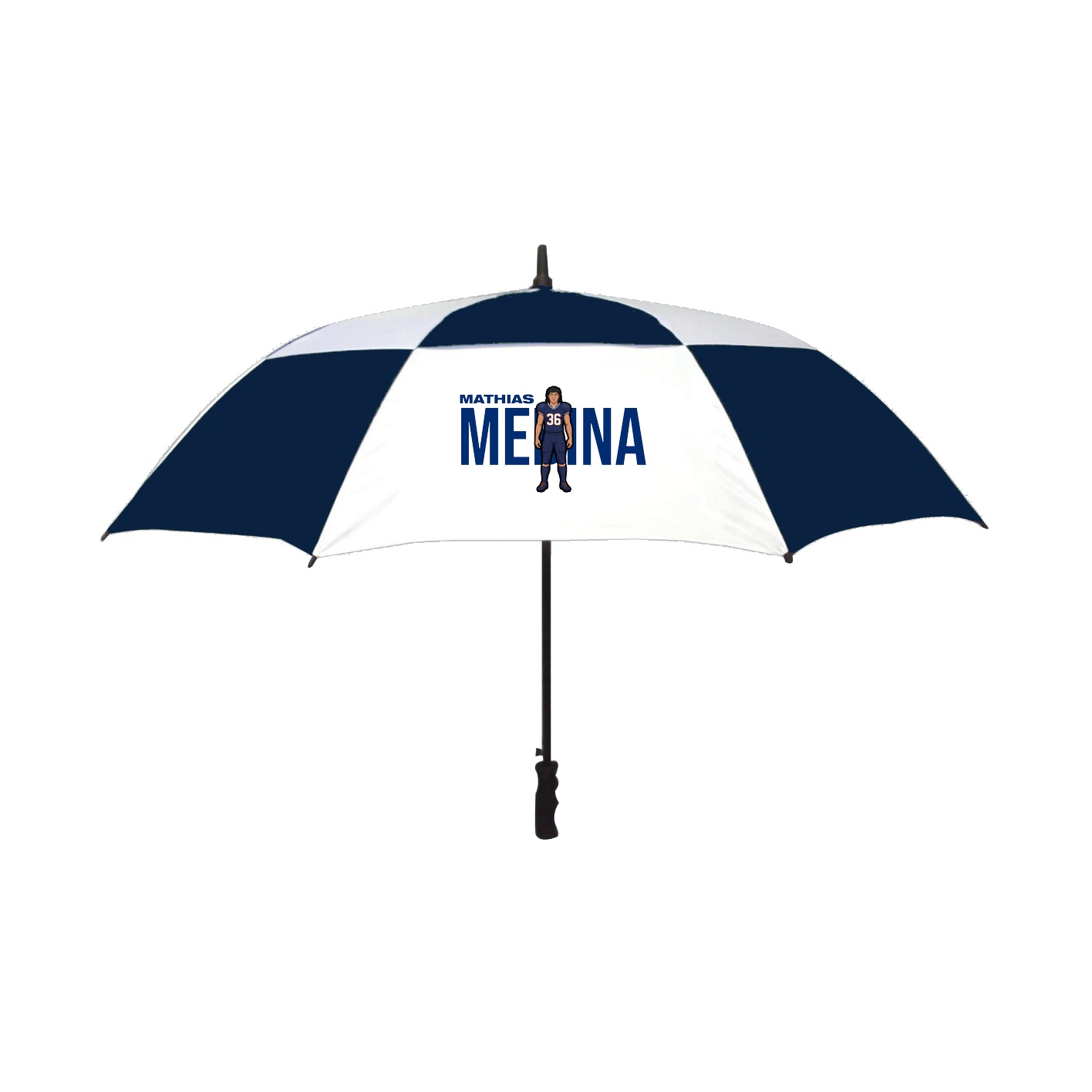 Golf Umbrella — Player Name in Navy