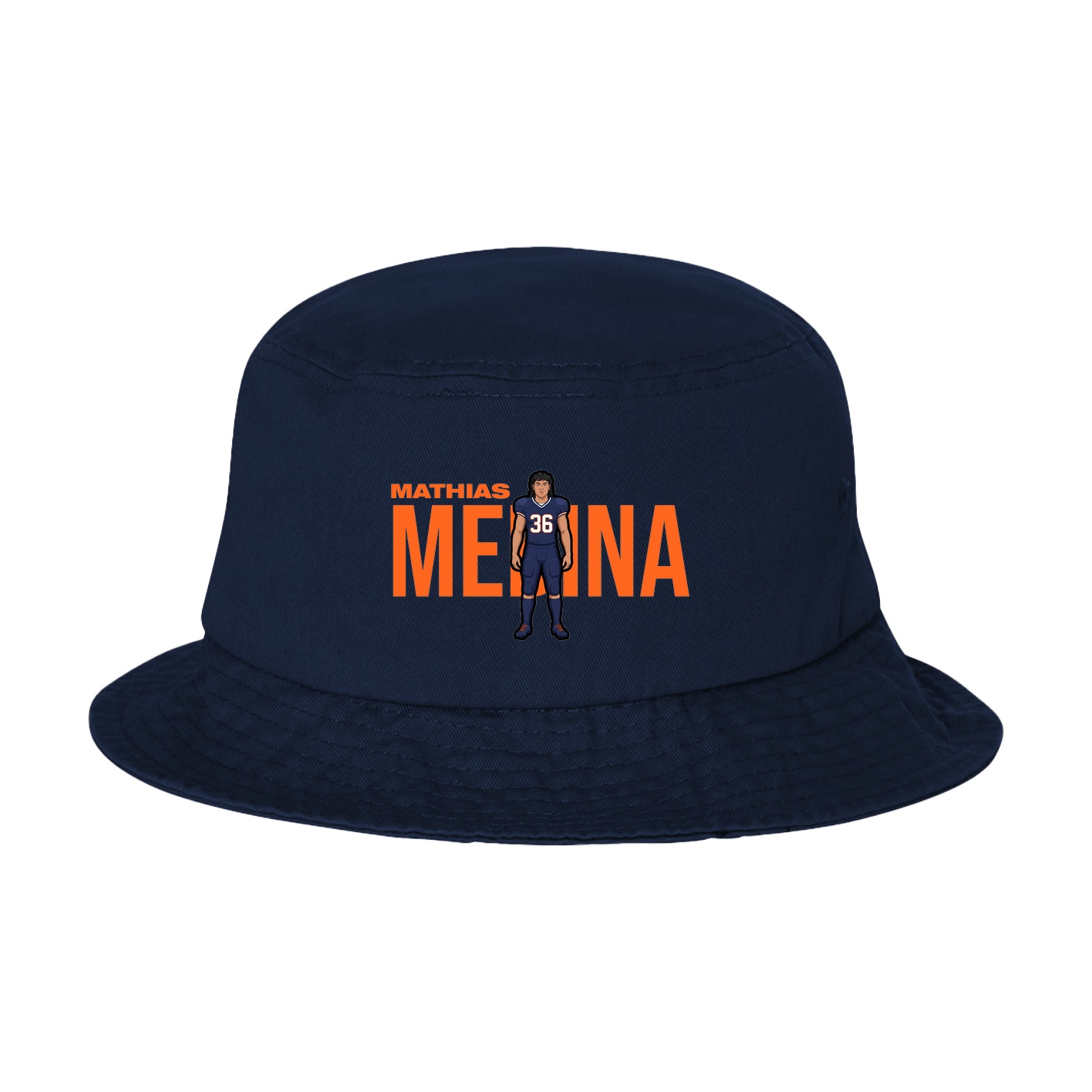 Bucket Cap — Player Name in Navy