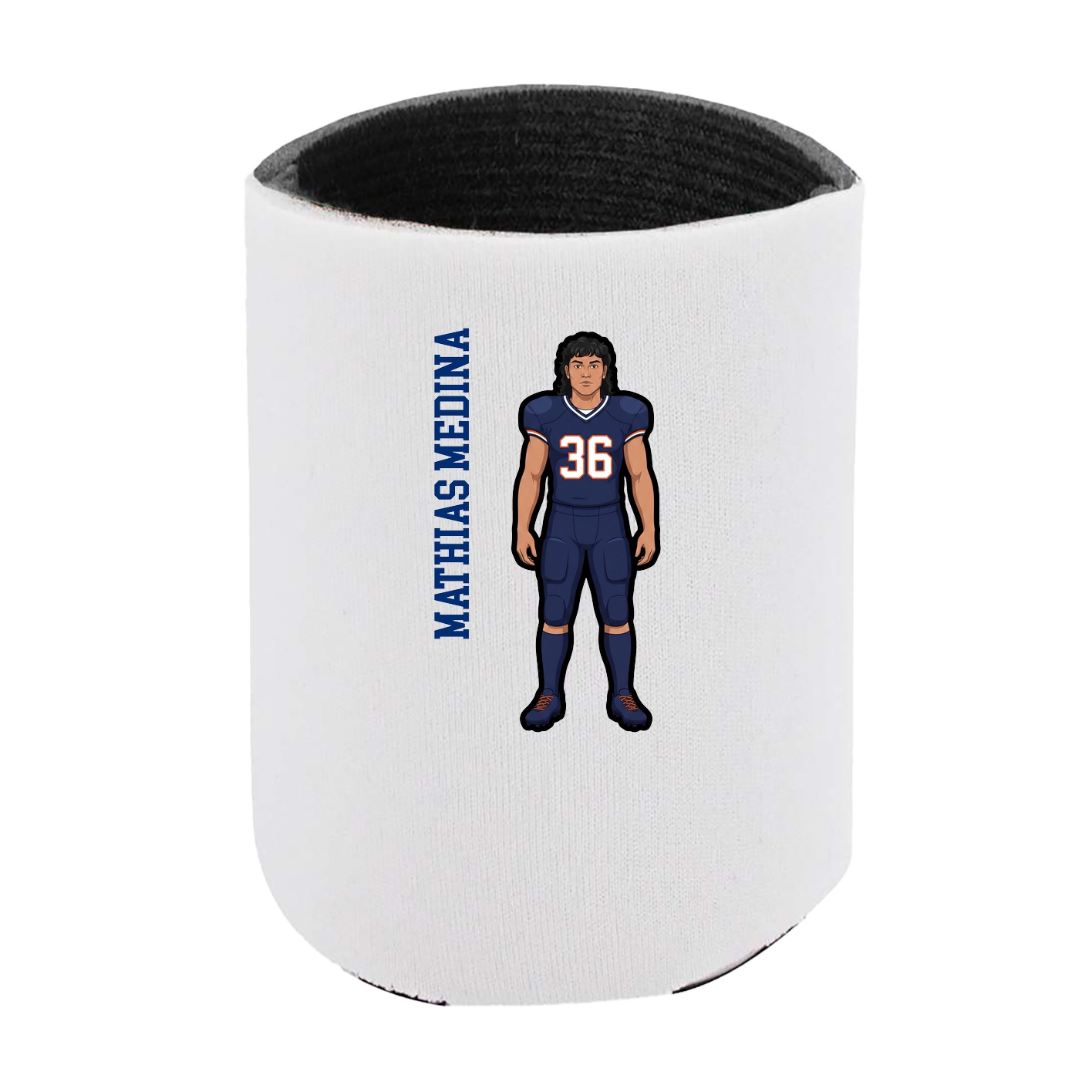 Can Holder — Name Vertical in White