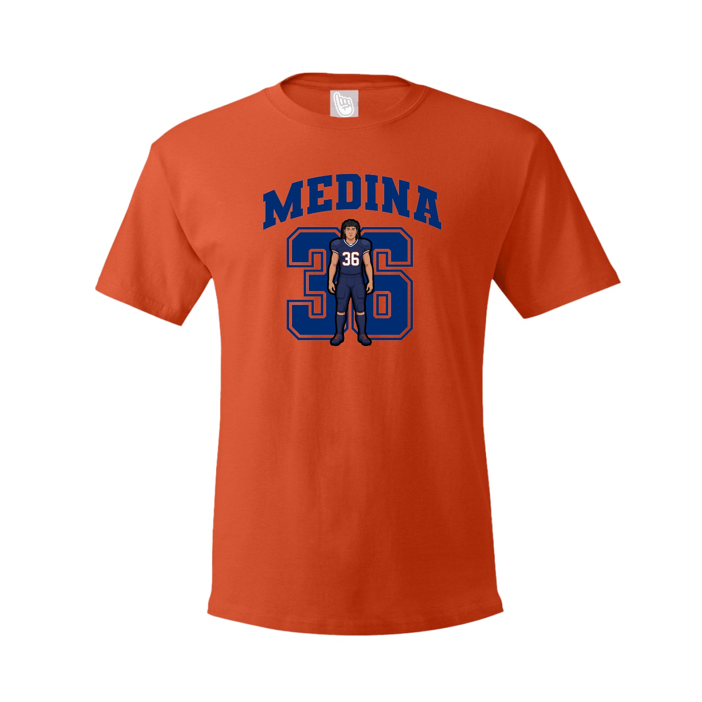 Youth Tee — Number in Orange