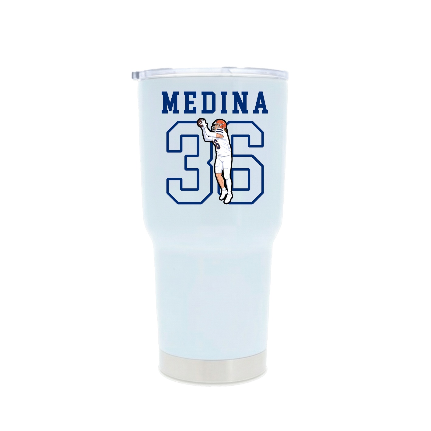 30oz Stainless Steel Tumbler — Shirsey in White