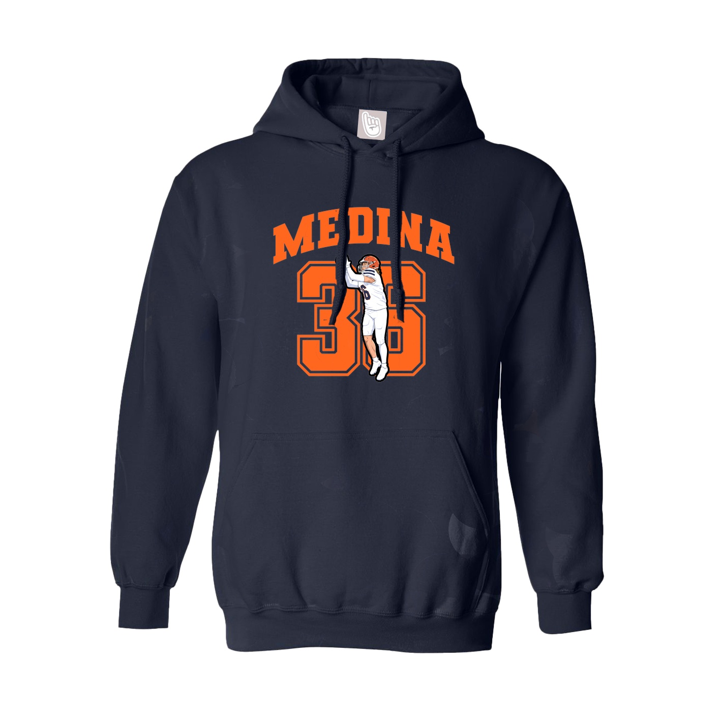 Hoodie — Number in Navy