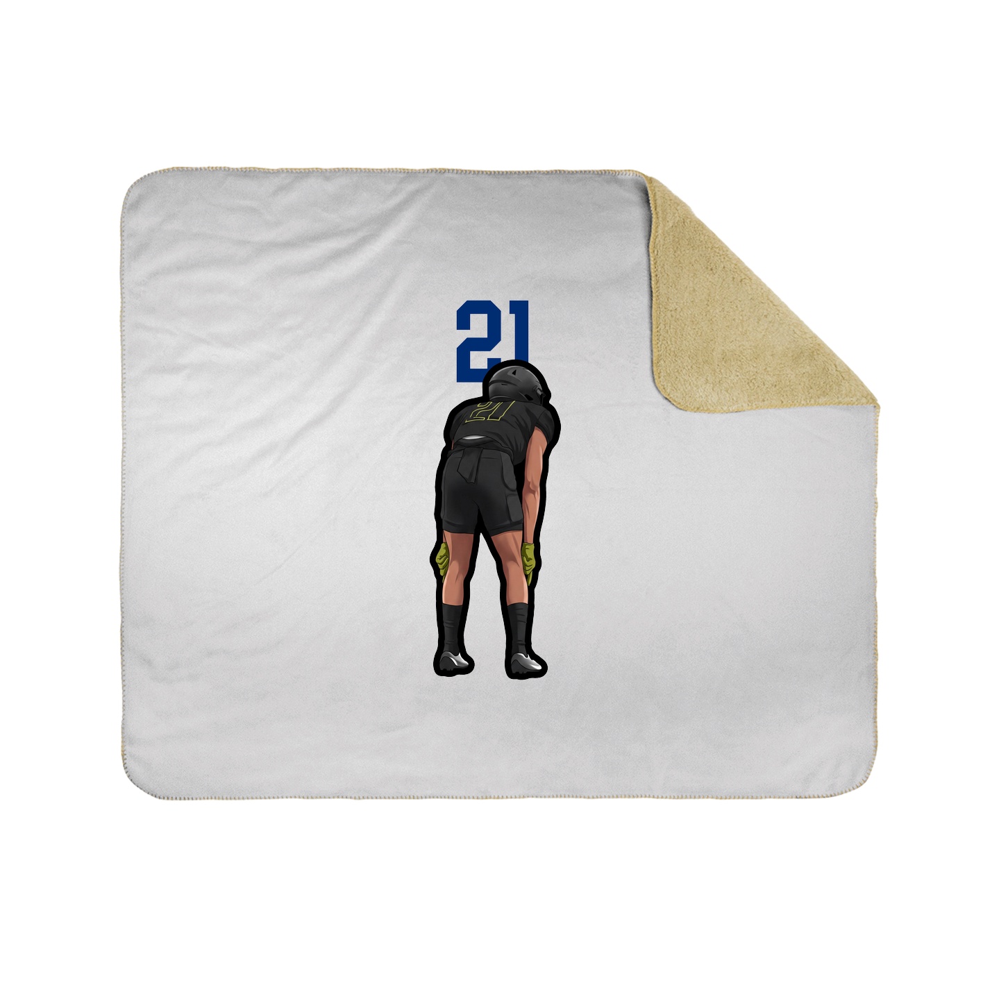 Throw Blanket — Number Top in White