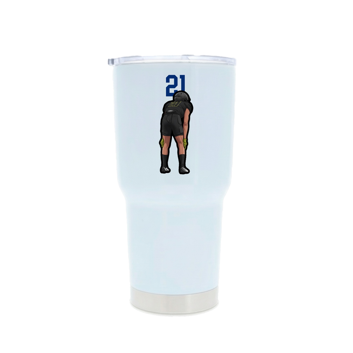 30oz Stainless Steel Tumbler — Number Top in White