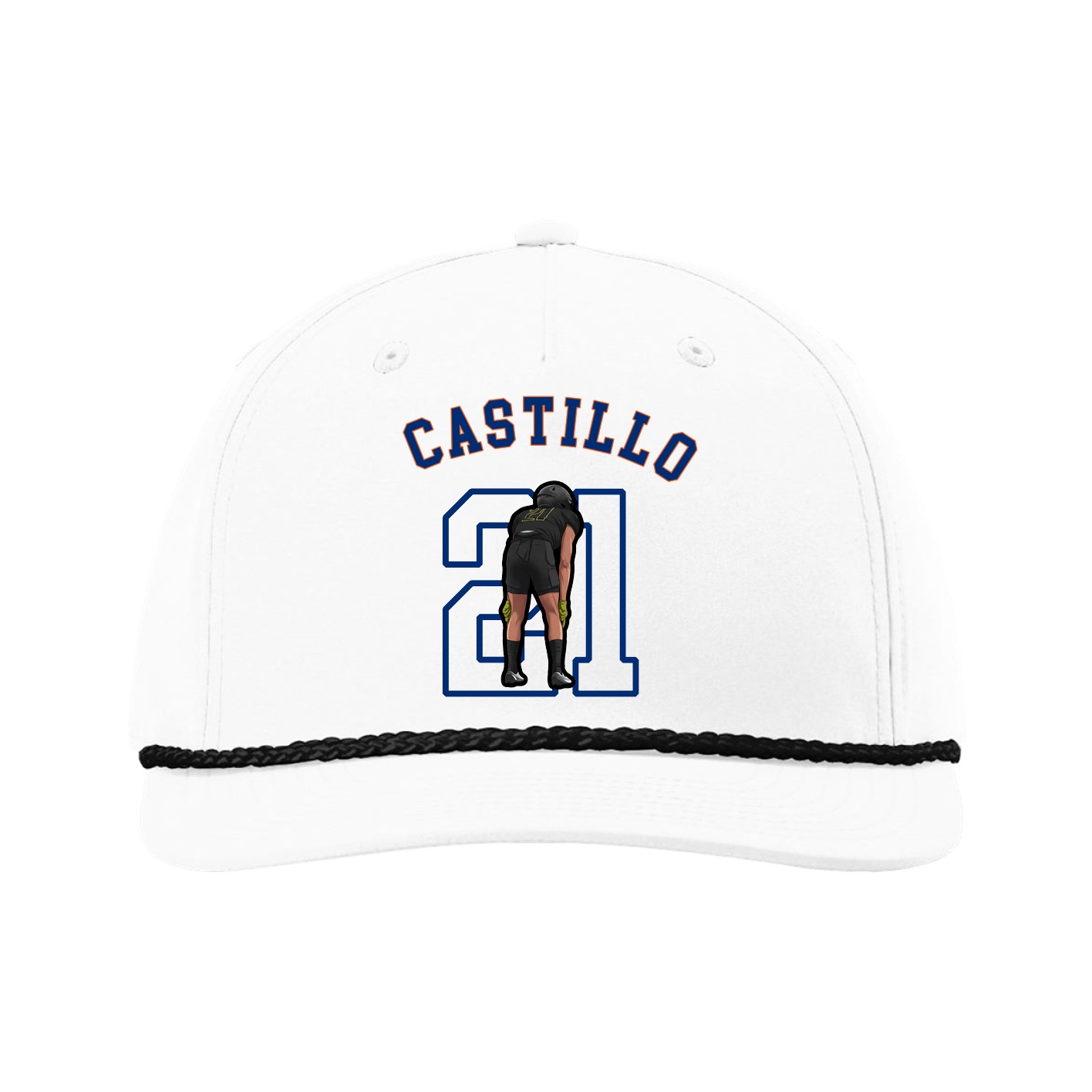 Five-Panel Classic Rope Cap — Shirsey Arch in White