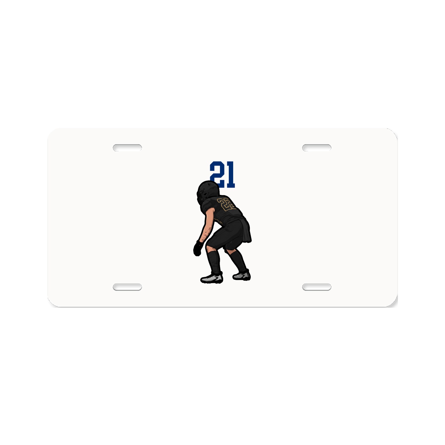 License Plate — Number Top in Classic
