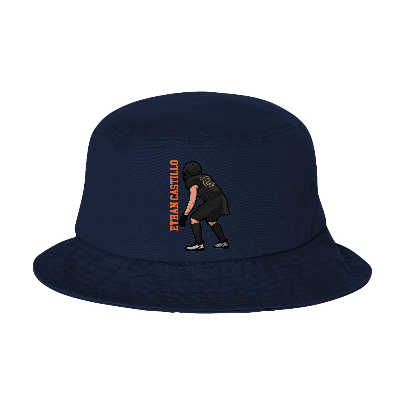 Bucket Cap — Name Vertical in Navy