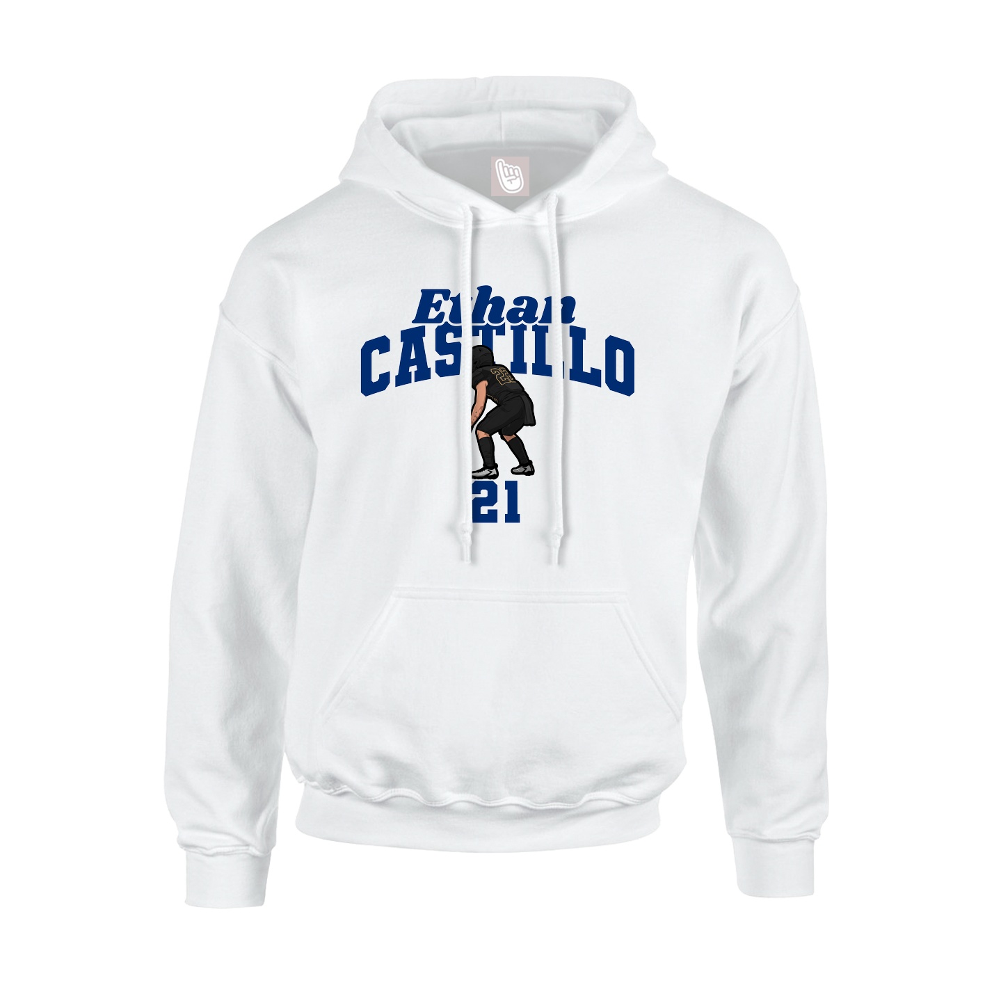 Hoodie — Signature Arch in White