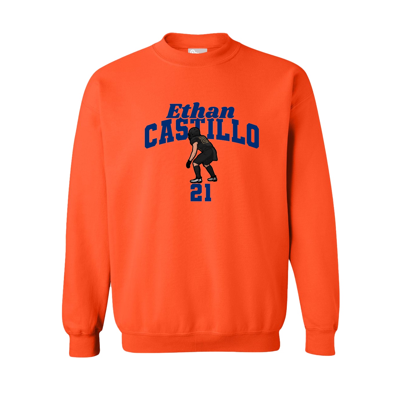 Fleece Crew — Signature Arch in Orange