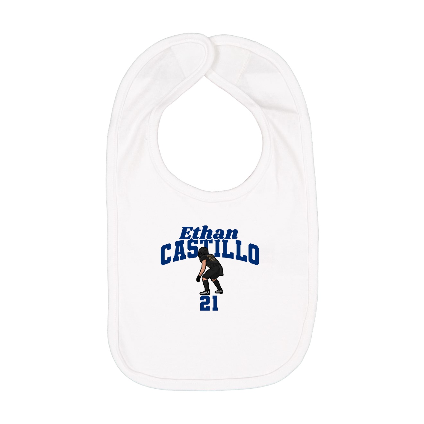 Infant Bib — Signature Arch in White