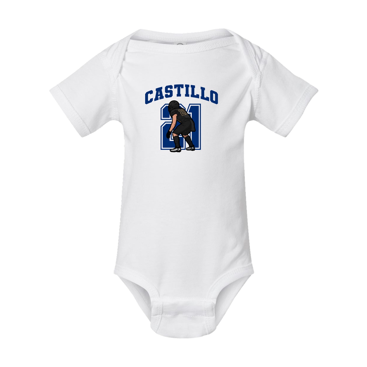 Baby Onesie — Number in White