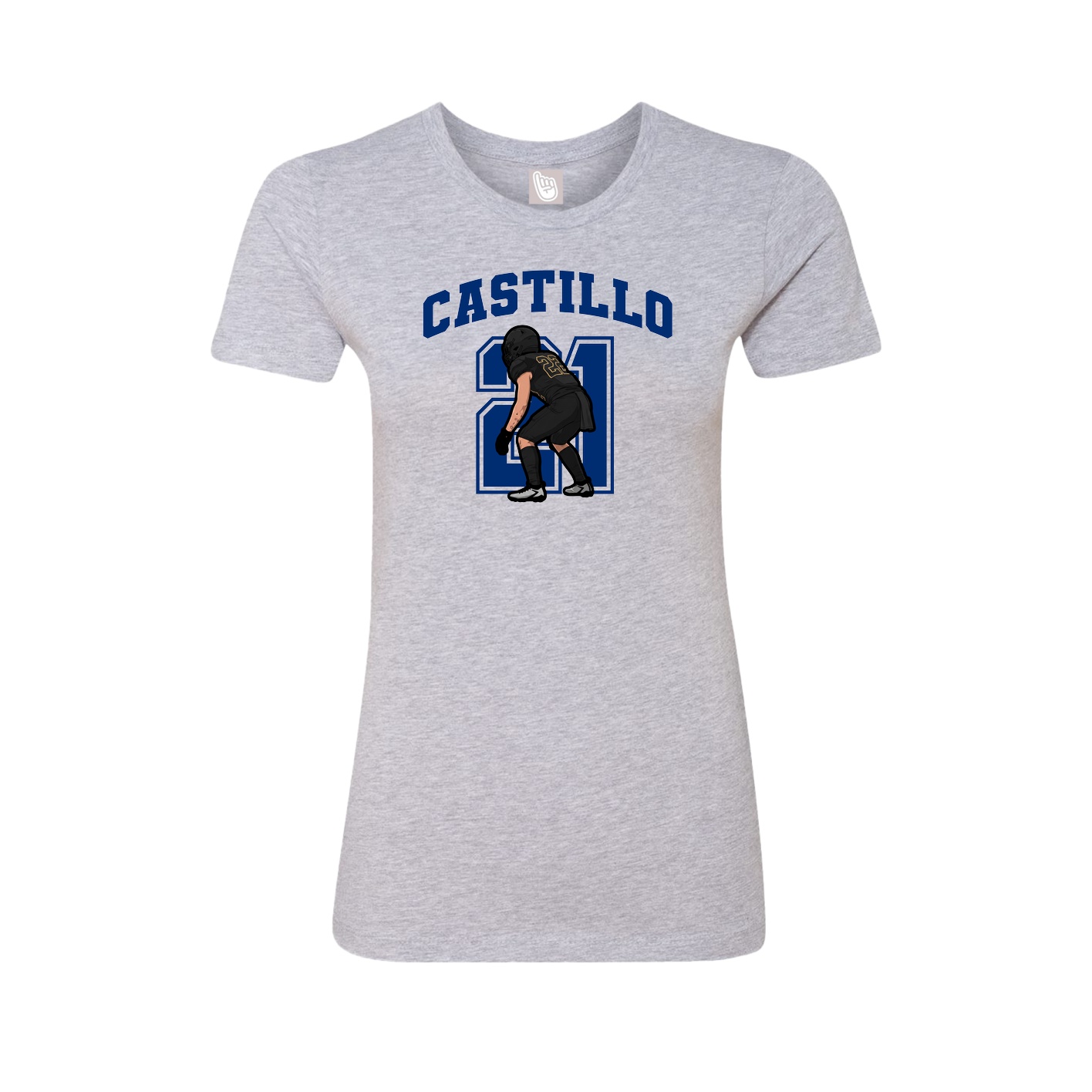Fitted Women's Tee — Number in Grey