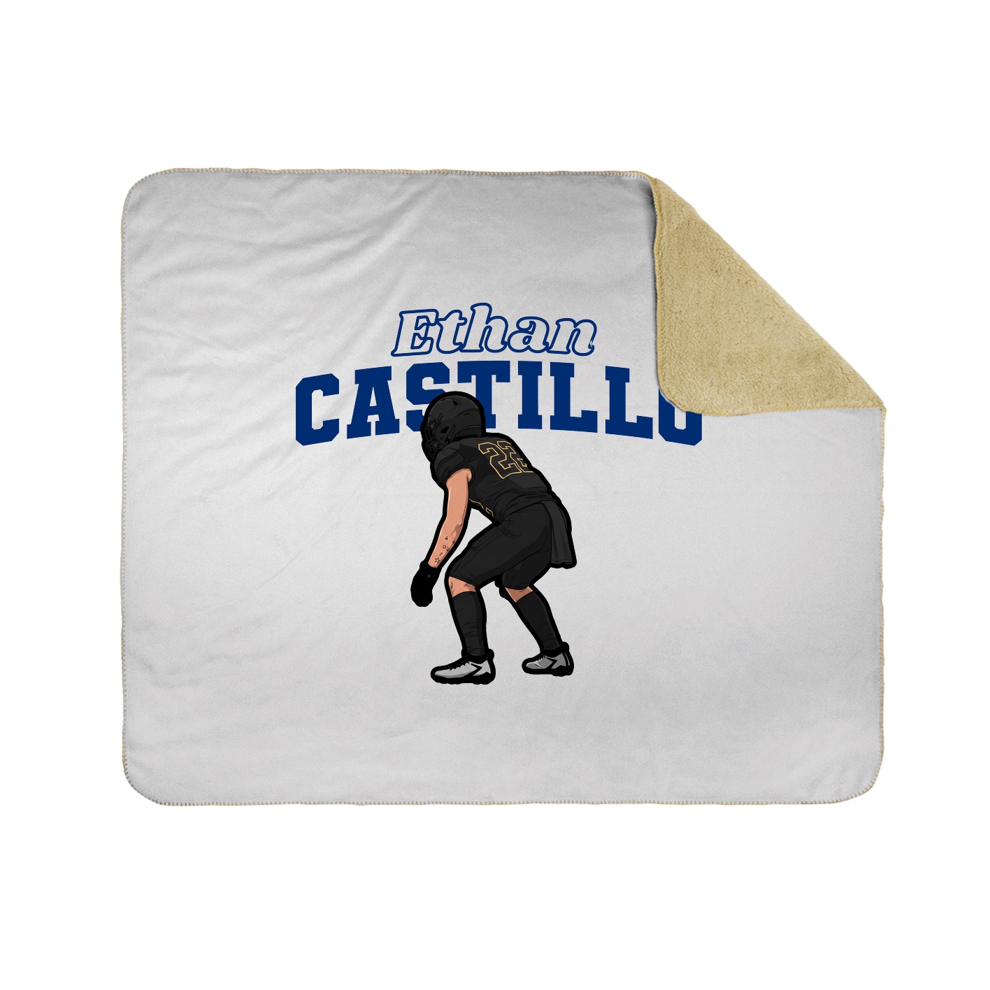 Throw Blanket — Name Arch in White