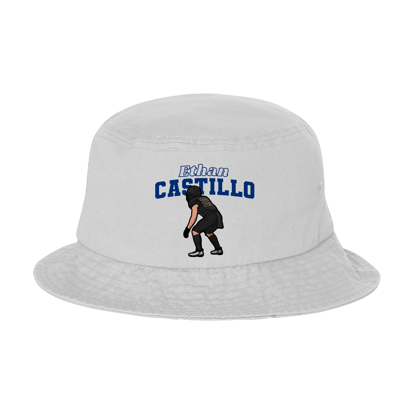 Bucket Cap — Name Arch in White