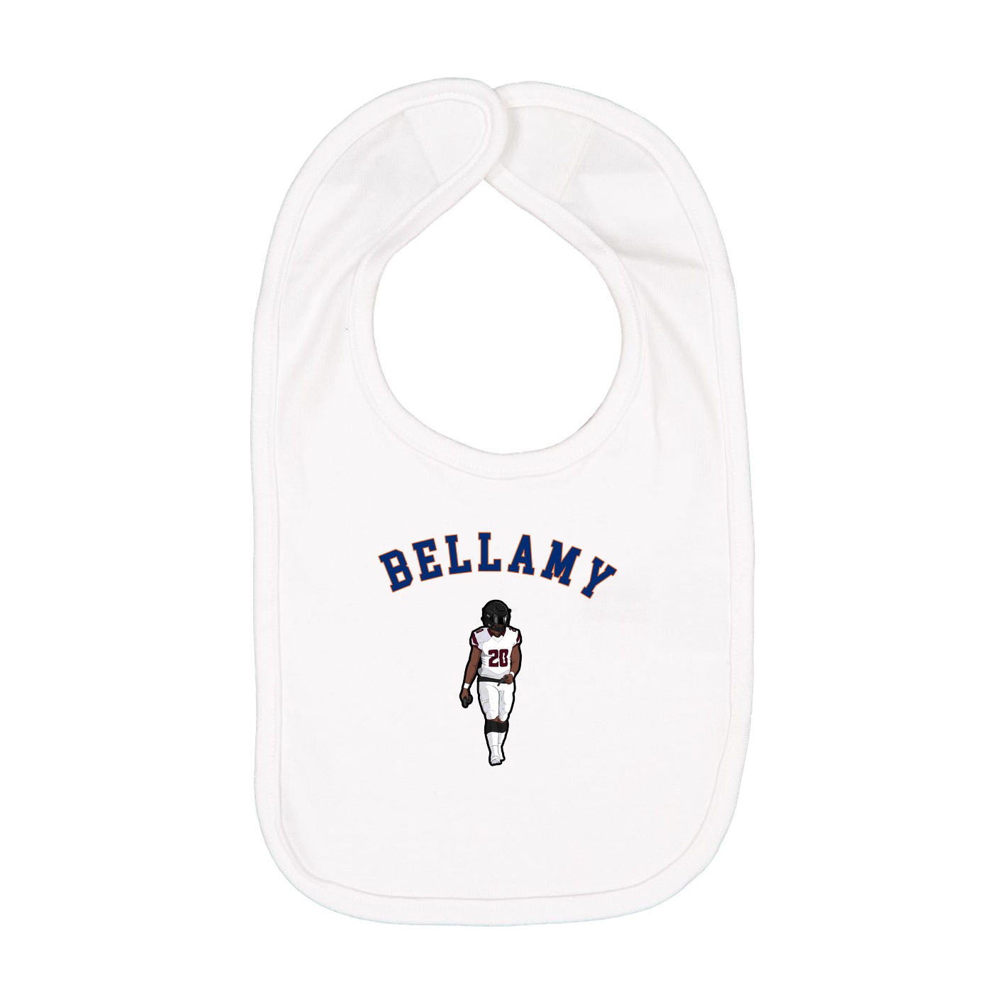 Infant Bib — Shirsey Arch in White