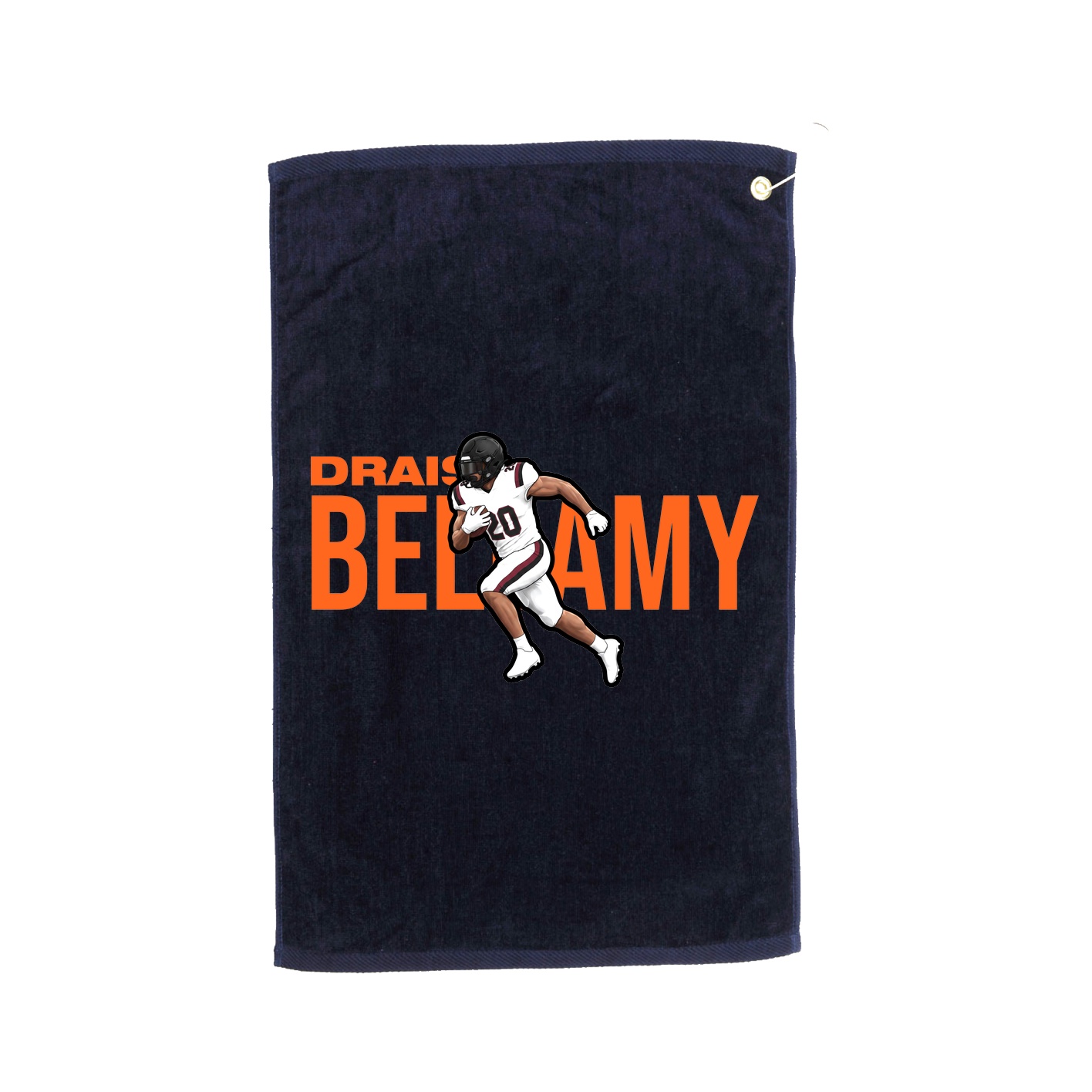 Golf Towel — Player Name in Navy