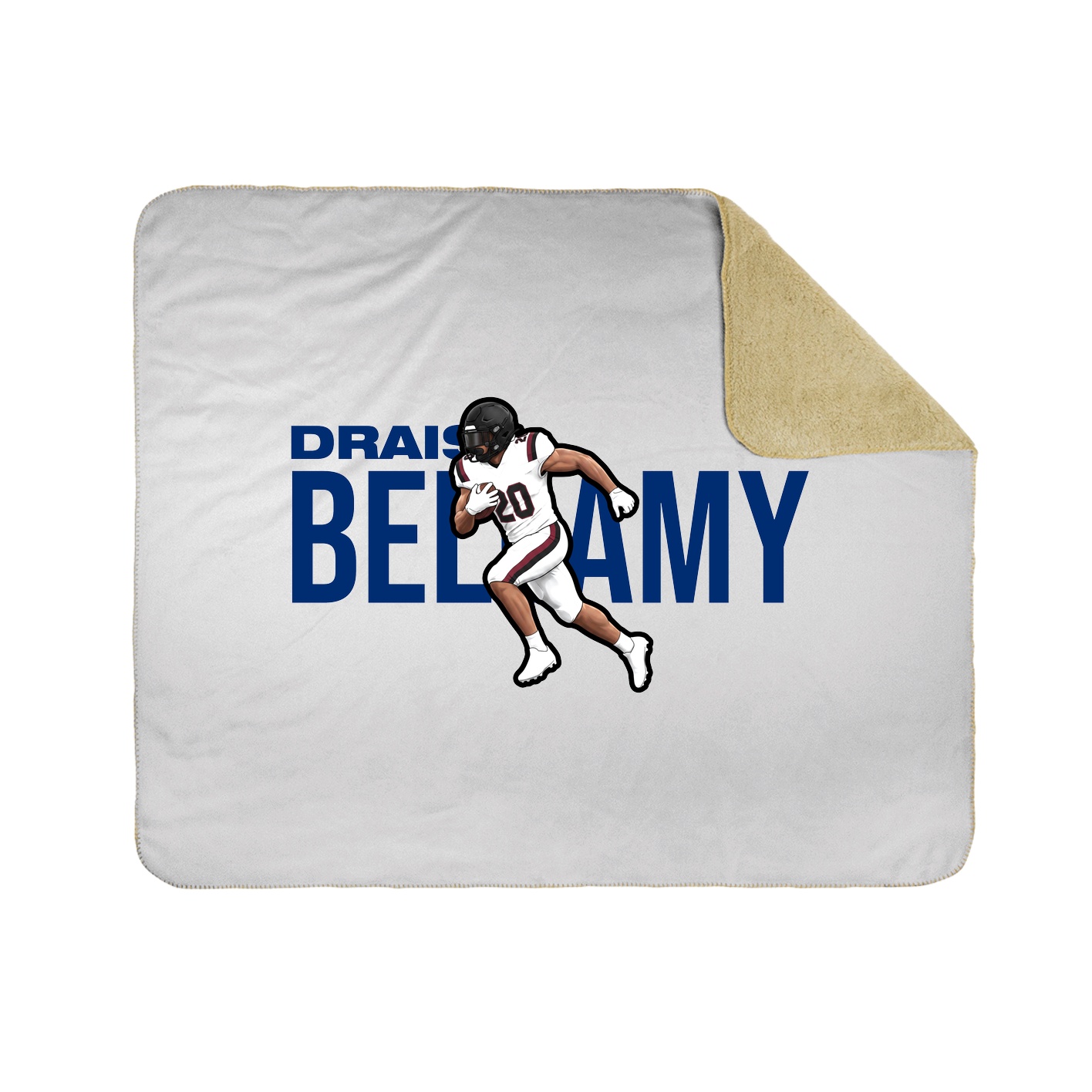 Throw Blanket — Player Name in White