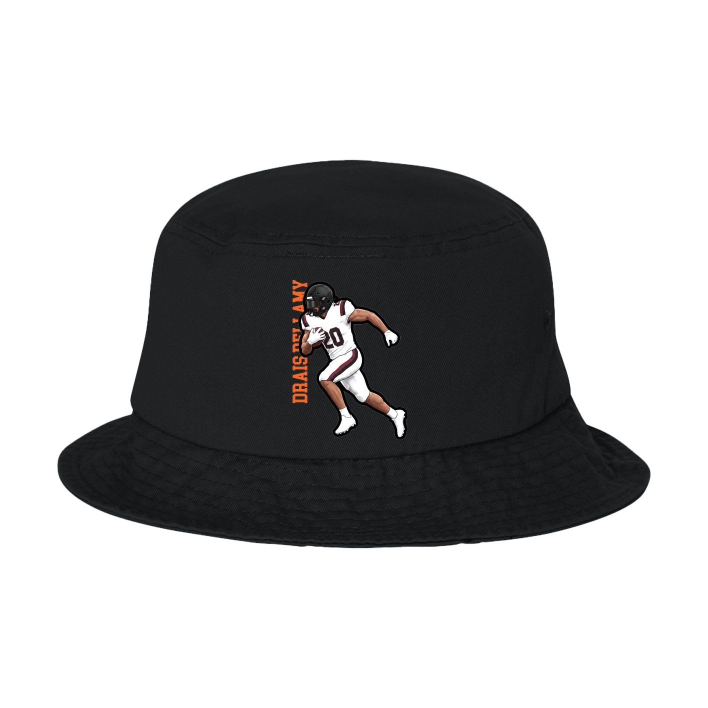 Bucket Cap — Name Vertical in Black
