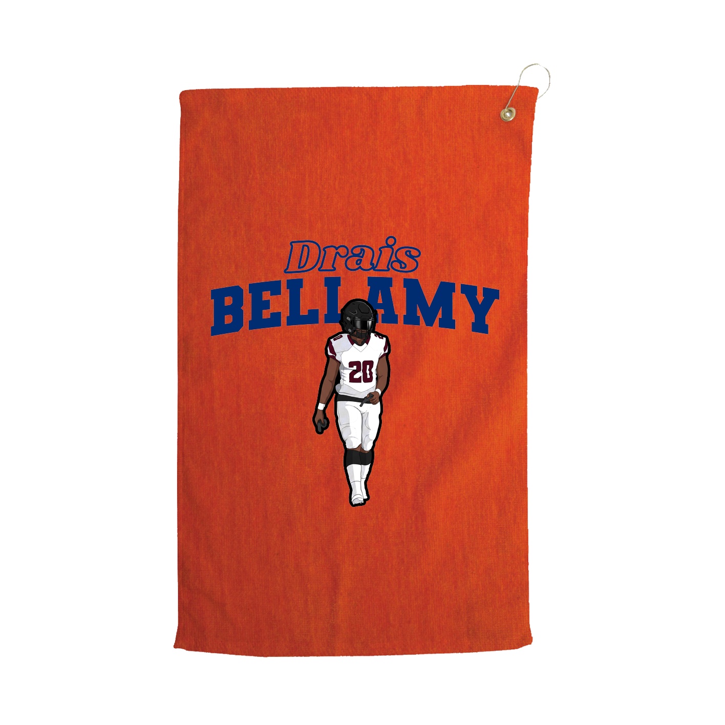 Golf Towel — Name Arch in Orange