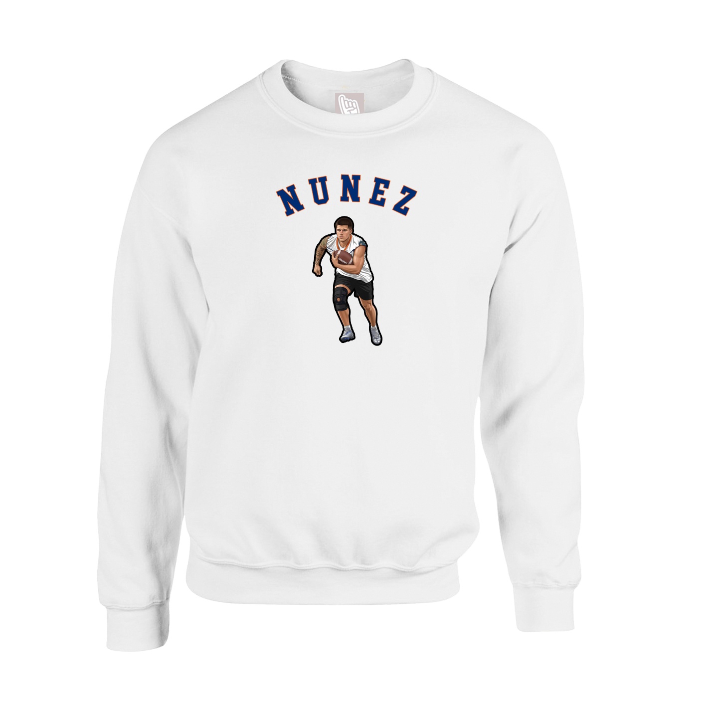 Fleece Crew — Shirsey Arch in White