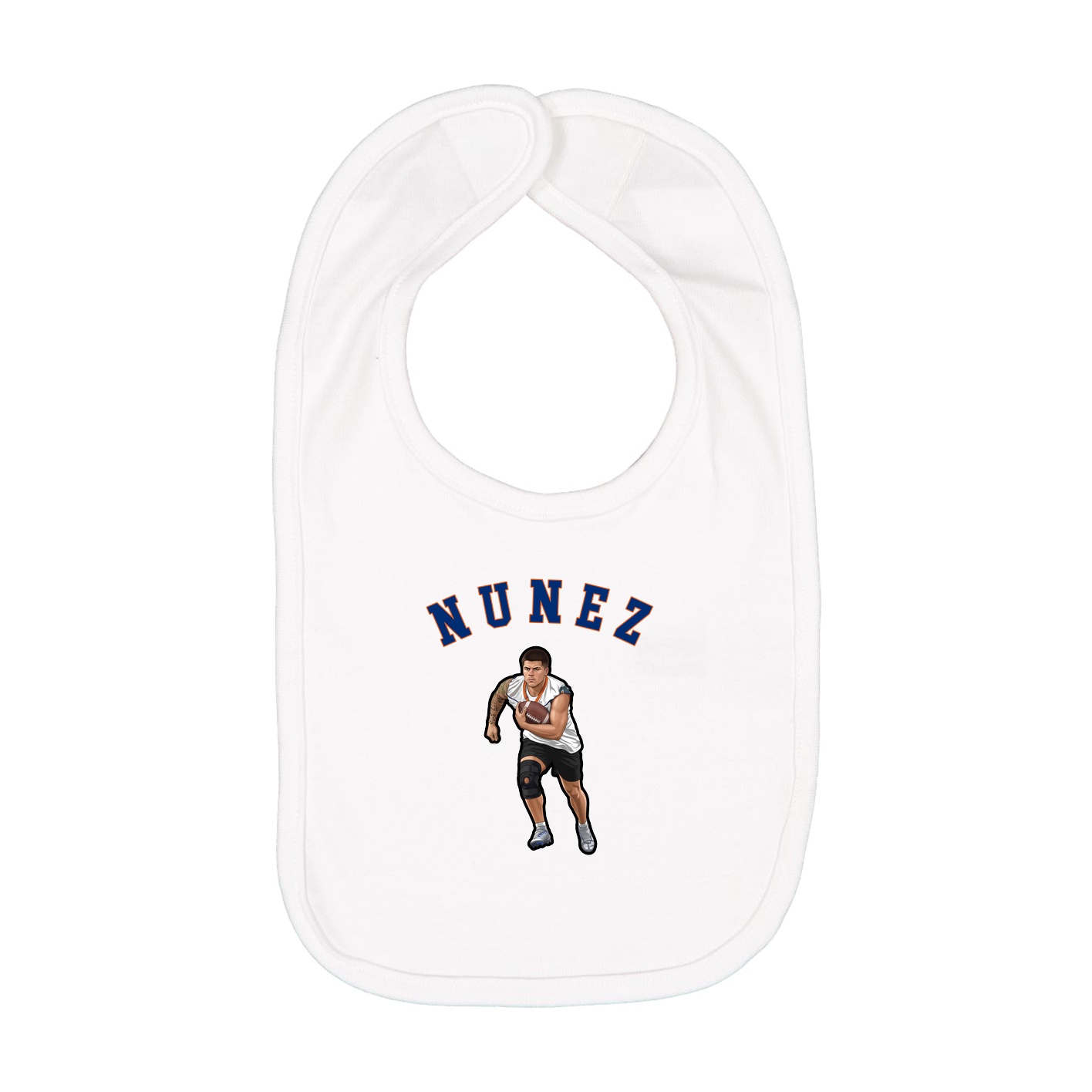 Infant Bib — Shirsey Arch in White