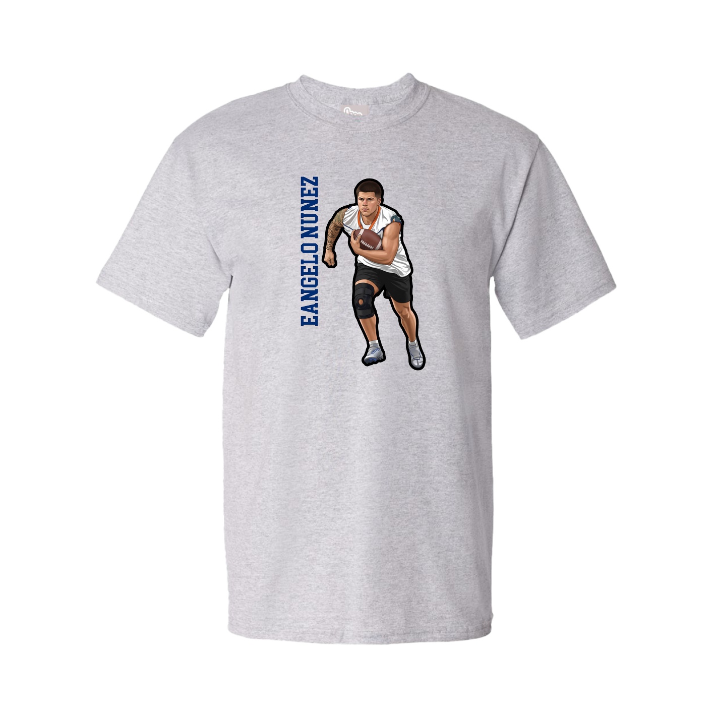 Tee — Name Vertical in Grey
