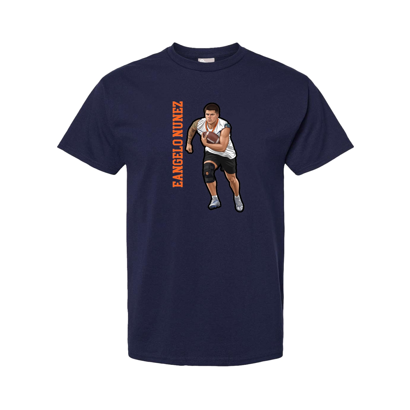 Youth Tee — Name Vertical in Navy