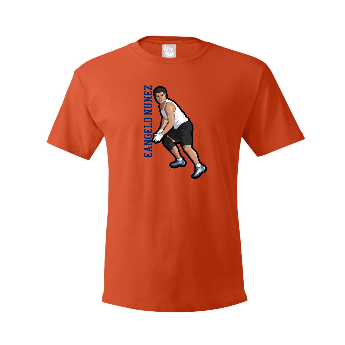 Tee — Name Vertical in Orange